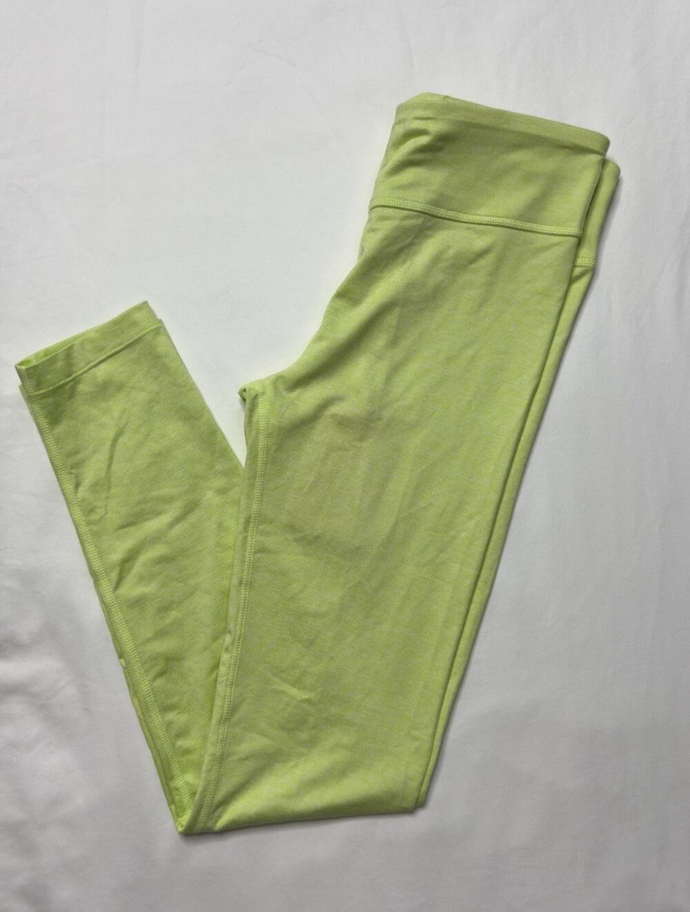 Nike One Luxe High Rise Thighs Fit Green Neon Girls Athletic Leggings Large